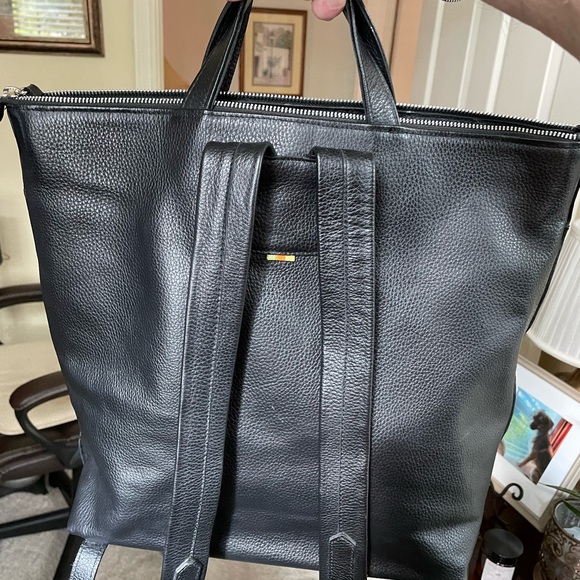Lazaro Leather *Buenos Aires* Handbags - Excellent Condition *Lazaro* Brand Argentina Sleek Black Backpack/Tote